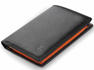 TEEHON Grande Cartera Hombre con Monedero, Cartera RFID, Cartera Hombre de Piel, Cartera Vertical Hombre con 16 para Tarjetas, Billetes y Monedas, Carteras para Hombre Incluye Caja de Regalo