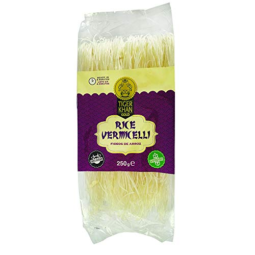 Tiger Khan Fideos Vermicelli de Arroz para Cocina Asiática, 250g