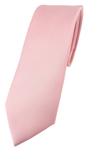 TigerTie Corbata de diseño estrecho en un solo color, ancho de corbata de 5,5 cm, Rosa., Talla única