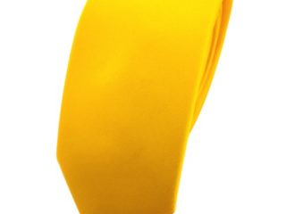 TigerTie - corbata estrecha - amarillo amarillo brillante monocromo