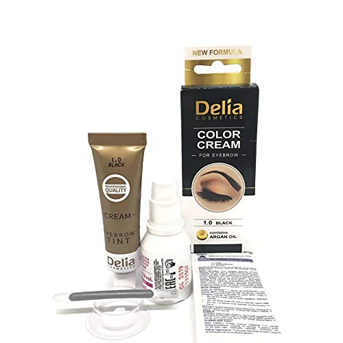 Tinte profesionales para cejas y pestañas profesionales, 16ml KIT Delia Negro/Marrón/Marrón Oscuro (Negro)