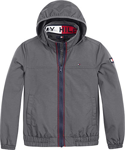 Tommy Hilfiger Essential Jacket, Chaqueta Niños, Asfalto ligero, 80 cm