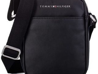 Tommy Hilfiger TH City Mini Reporter, Bolso para hombre, Negro (Negro), 21 x 16 x 6 cm
