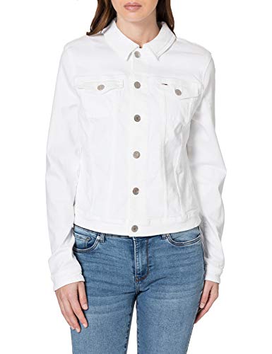 Tommy Jeans Vivianne Slim Denim Trucker SWS Chaqueta de jean, Sandy Wh Str, M para Mujer