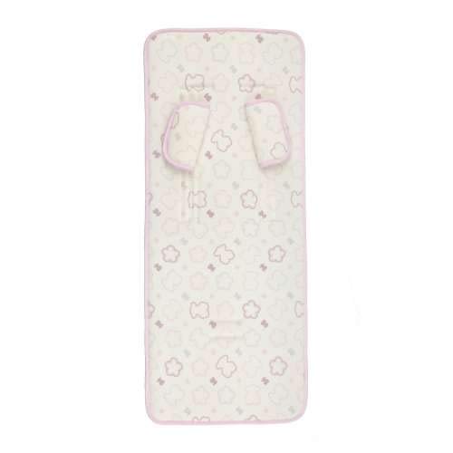 TOUS BABY - Funda cochecito paseo universal para tu Bebé. Estampado flores y osos. Color Rosa.