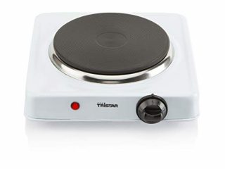 Tristar KP-6185 - Placa de cocción con termostato, diámetro de 15 cm, Blanco