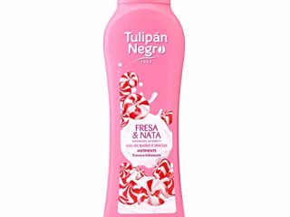 Tulipán Negro Gel de Baño Fresa y Nata, Rosa, Dulce, 720 Mililitros