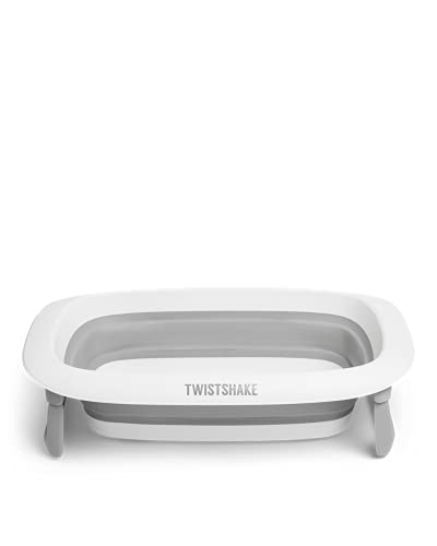 TWISTSHAKE Bañera para bebé, plegable ultracompacta, 0 meses o más, capacidad: 30 l, gris/blanco (78827)