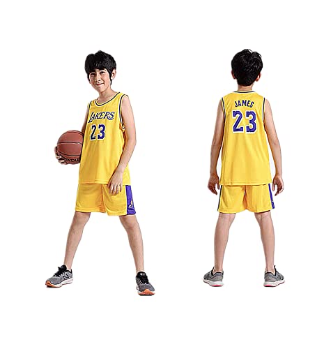 TYTF - Conjunto de camiseta de baloncesto sin mangas para niño, de malla, uniforme de camiseta y pantalón corto, para verano, de 1 a 15 años, Serie 4, 150
