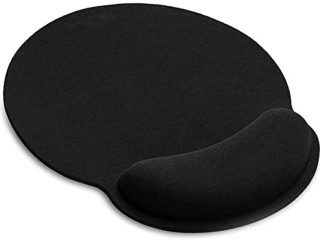 UCMDA Alfombrilla Ratón con Cojín de Muñeca Alfombra Ratón con Reposamuñeca Ergonómico Fibra Extrafina Alfombrilla Base de Goma Antideslizante Mouse Pad Gaming para Trabajadores Y Jugadores (Negro)