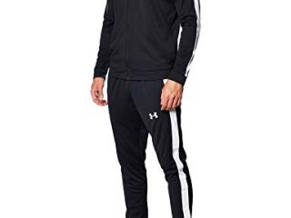 Under Armour EMEA Track Suit, chándal hombre, Negro (Black / White), XL