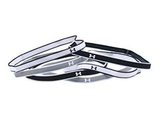Under Armour UA Mini Headbands (6pk), cintas para el pelo, pack de 6 diademas deportivas mujer, Negro (Black / Steel / White) , One Size