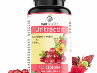 Uritractin – Extractos de Arándano rojo americano 12500 mg (con 125 mg de PACs) + Flor de hibisco 825 mg (con 5,5 mg de polifenoles) por cápsula. Suministro para 4 Meses. 120 cápsulas. Vegano. No OGM