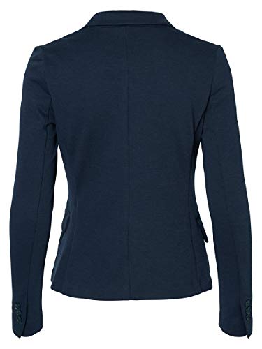 Vero Moda Vmjulia LS Blazer Dnm Noos Chaqueta, Azul (Total Eclipse), 40 EU para Mujer