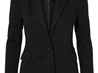 Vero Moda Vmjulia LS Blazer Dnm Noos Chaqueta, Negro (Black), 42 EU para Mujer