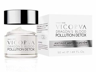 VICORVA DRAGON’S BLOOD POLLUTION DETOX | Crema Antiage Antipolución Efecto Escudo total | Hidratación y Protección Completa | Sangre de Dragón Croton Lechleri | Protección Solar Media | 50ml