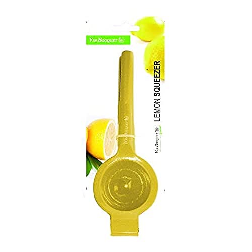 Vin Bouquet FIK 016 - Exprimidor para Cítricos, Exprimidor Zumo Manual, Exprimidor de Mano Portátil para Naranja Limón Lima y Cítricos, Color Amarillo