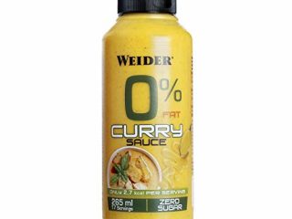Weider Salsa Zero Curry. Salsa cero grasas. Cero azúcar. 265 ml