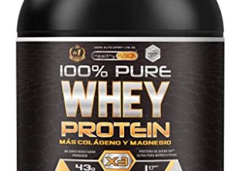 Whey Protein | Proteina whey pura con colágeno + magnesio | Tonifica y aumenta la masa muscular | Protege músculos y ayuda a la recuperación de los tejidos fibrosos | 1000g de proteína sabor chocolate