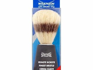 Wilkinson Sword - Brocha y Cepillo de Afeitar Clásico Fabricado con las Cerdas más Finas para Exfoliar la Piel y Ayudar a Levantar y Humedecer la Barba