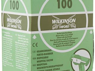 Wilkinson Sword Hospital - 100 Cuchillas de Afeitar Desechables con Caja Dispensadora Aptas para Uso Pre-Operatorio