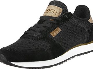 Woden YDUN Suede Mesh, Zapatillas Mujer, Negro (Black), 37 EU