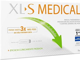 XL-S Medical Captagrasas para Perder Peso, Capta 28% de la Grasa Ingerida (1), Comprimidos para Adelgazar, 1 Mes de Tratamiento, 180 comprimidos