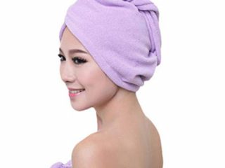 Yuki's Little Store - Toalla de microfibra para secado de pelo, secado de pelo, para mujer, niña, dama, sombrero, sombrero, turbante