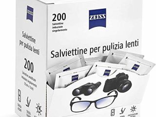 Zeiss Toallitas desechables para lentes – para todos los tipos de lentes, para gafas, cámaras y smartphones, sin arañazos y manchas, secado rápido, 200 unidades envasadas individualmente