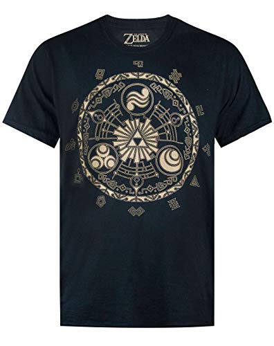 Zelda The Legend of Camiseta Hombre Adultos Runes Gamer Nintendo Black Top Small