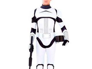 Acan Disfraz de soldado imperial, fibra sintética, incluye mono y mascará, accesorios no incluidos, carnaval halloween, adulto, talla M
