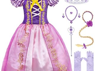AmzBarley Disfraces de Princesa Niñas Vestidos Vestido de Fiesta Cumpleaños Partido Cosplay Halloween Carnaval Elegante