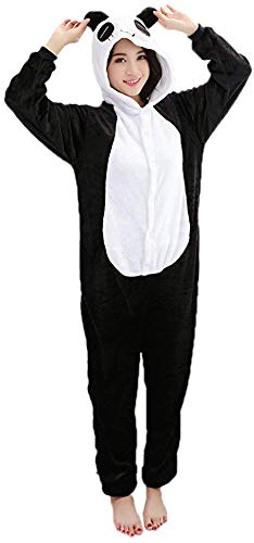 Animal Carnaval Disfraz Cosplay Pijamas Adultos Unisex Ropa De Noche (Panda, XL)