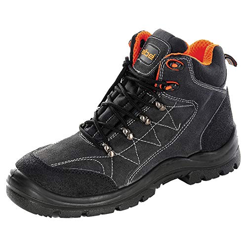 Asatex 19000 47 – Botas de seguridad,"Eibe S1P, tamaño 12, negro/naranja