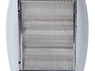 Bestron AHH1200 Estufa Halógena Oscilante, Asa de Transporte, 4 Niveles de Funcionamiento, 400 Vatios/800 Vatios, 1200 W, Plastico/Acero Inoxidable, Gris