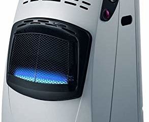 De'Longhi VBF2 Calentador de Gas, 4200 W con termostato Plateado (sin regulador de presión), Acero, Negro, Plata