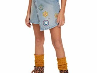 Desigual Skirt Denver Falda, Azul (Denim Medium Light 5160), 8 años para Niñas