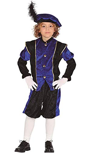 Disfraz de Paje Azul y Negro para niño