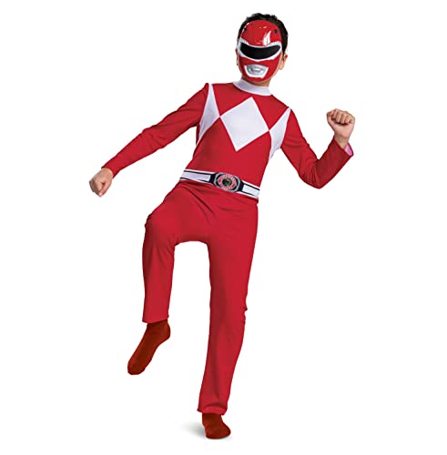 Disguise 115669K Superhero Red Power Rangers Disfraz Niños, M