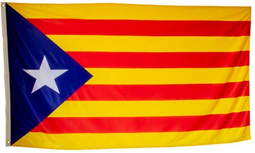esvendio Bandera Independentista Catalana, Estelada Blava Grande Exterior 150 x 90 Centímetros