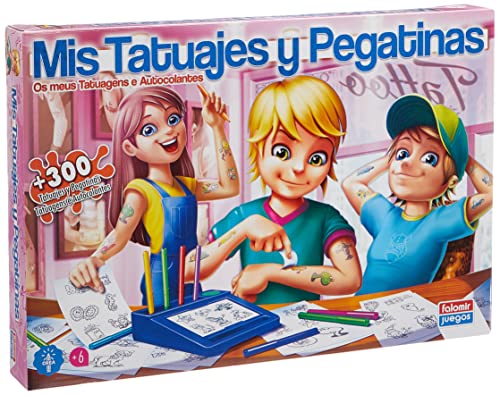 Falomir Tatuajes y Pegatinas-Juego de Mesa (Manualidades) (32-2484)