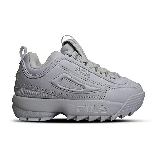 Fila Disruptor II - Zapatillas deportivas infantiles Fila Disruptor II, color Blanco, talla 28 EU