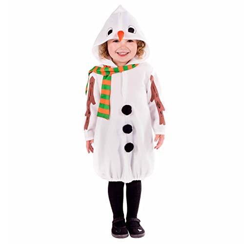 Fun Shack Disfraz Muñeco de Nieve Niñas y Niños, Disfraz Navidad Niño Disponible en Talla 3-4 Años