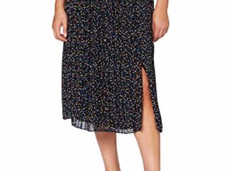 Gerry Weber Rock Gewebe Lang Falda, Negro/Cobalto/Calabaza, 50 para Mujer