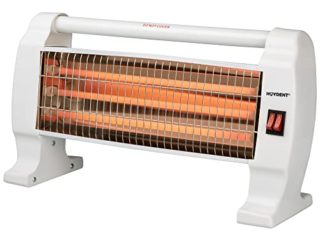 HAYDENT - Estufa de cuarzo con 3 niveles de potencia, interruptor de seguridad y dispositivo antivuelcos - Estufa eléctrica portátil con gabinete de tacto frio - Calefactor estufa con tubos de cuarzo