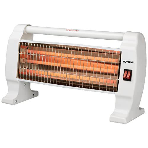 HAYDENT - Estufa de cuarzo con 3 niveles de potencia, interruptor de seguridad y dispositivo antivuelcos - Estufa eléctrica portátil con gabinete de tacto frio - Calefactor estufa con tubos de cuarzo
