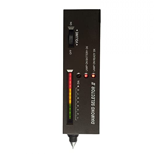 JZK Portable electrónico probador de diamante para el diamante, zafiro, rubí, cristal, ágata, jade, gemas dureza de piedras herramienta de prueba, Diamond Selector II V2
