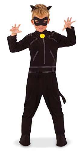 Ladybug - Disfraz de Cat Noir para niños, talla 5-6 años (Rubie'S 640904-M)
