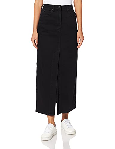 Lee Ultra Long Split Skirt Faldas Mujer, Negro (Black Parker), 24W