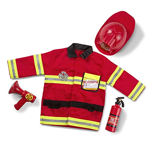 Melissa & Doug - Disfraz Bombero, Para niños, Traje de fiesta, Juego de imitación